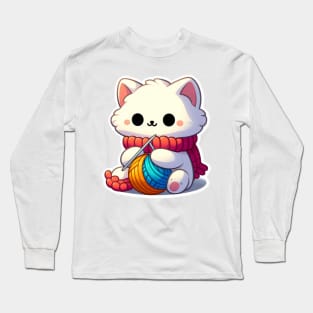 the knitty kitty Long Sleeve T-Shirt